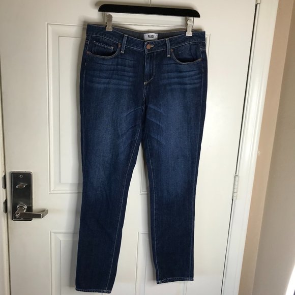 PAIGE Denim - Paige Womens Jimmy Jimmy Skinny Jeans Dark Blue ~ Size 28